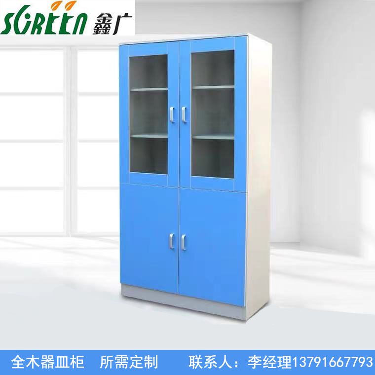 山东实验室全木器皿柜，实验室仪器柜