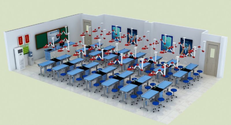 潍坊新型铝塑实验桌，化学通风实验室