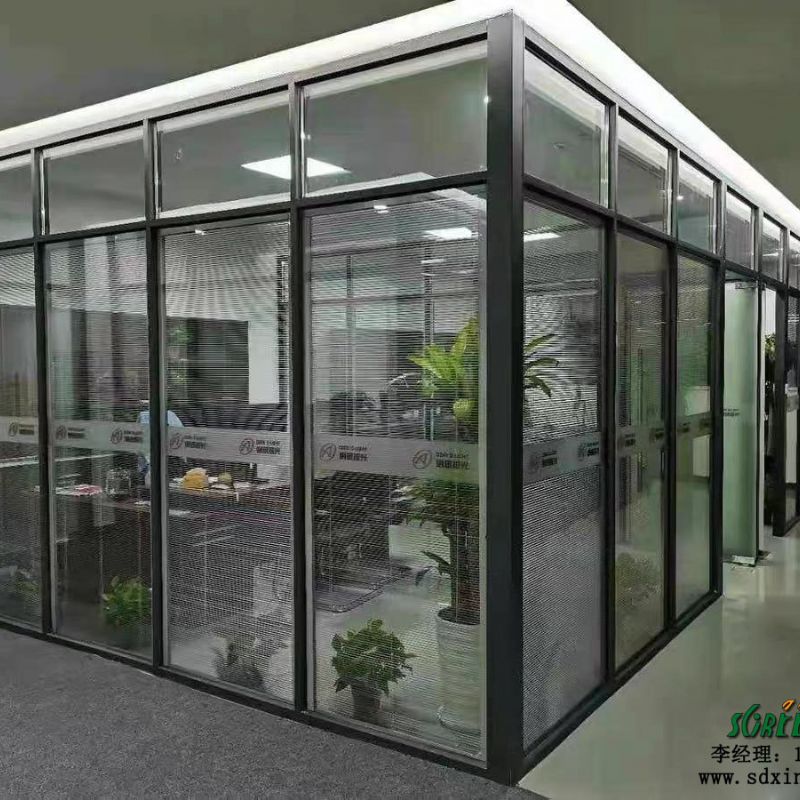 潍坊玻璃隔断墙，办公室钢化双层隔断