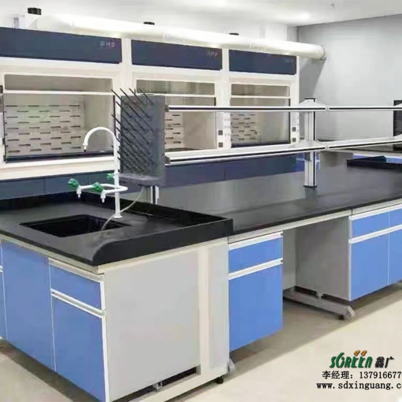 山东实验台实验室家具 钢木中央台 边台实验操作台