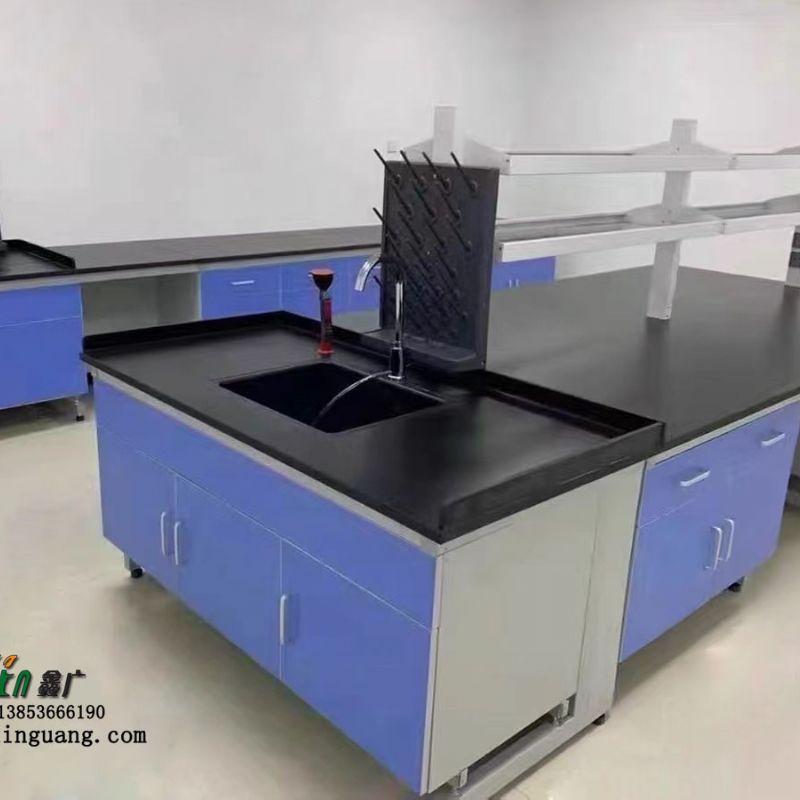 潍坊钢木实验台 工作台实验室中央台 试验边台 化验操作台