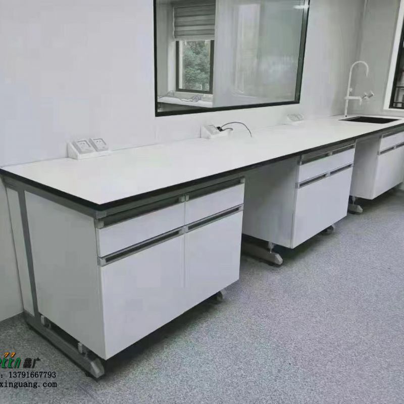 山东实验室工作钢木实验台 学校化学实验桌物理试验边台