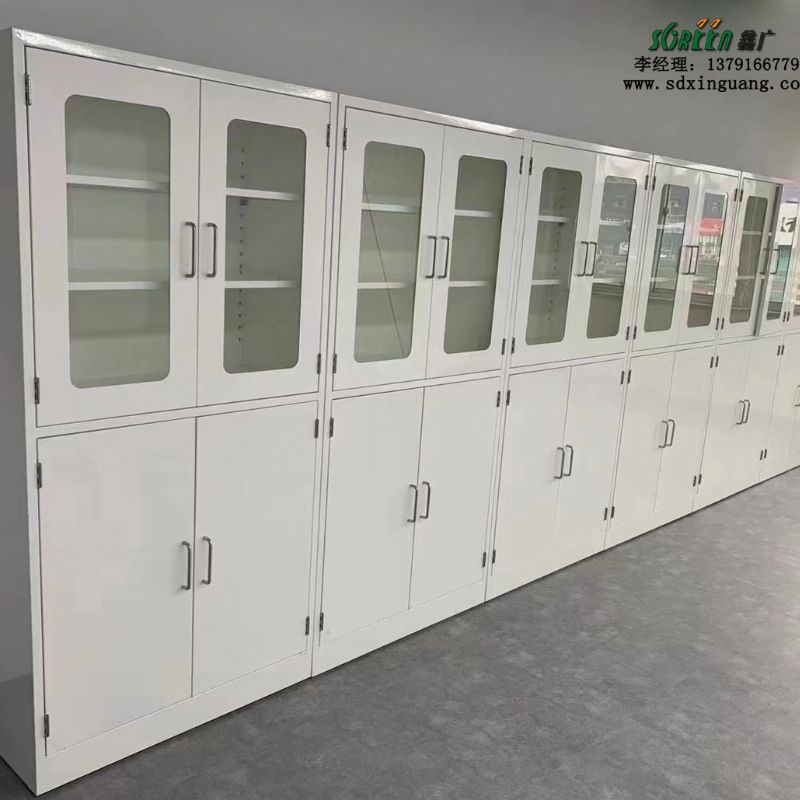 鑫广实验室药品柜 器皿柜 pp试剂柜 全钢试剂柜操作台