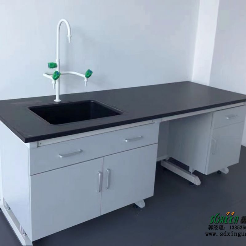 山东鑫广实验台水盆 三口水咀 实验室配件 化验室边台