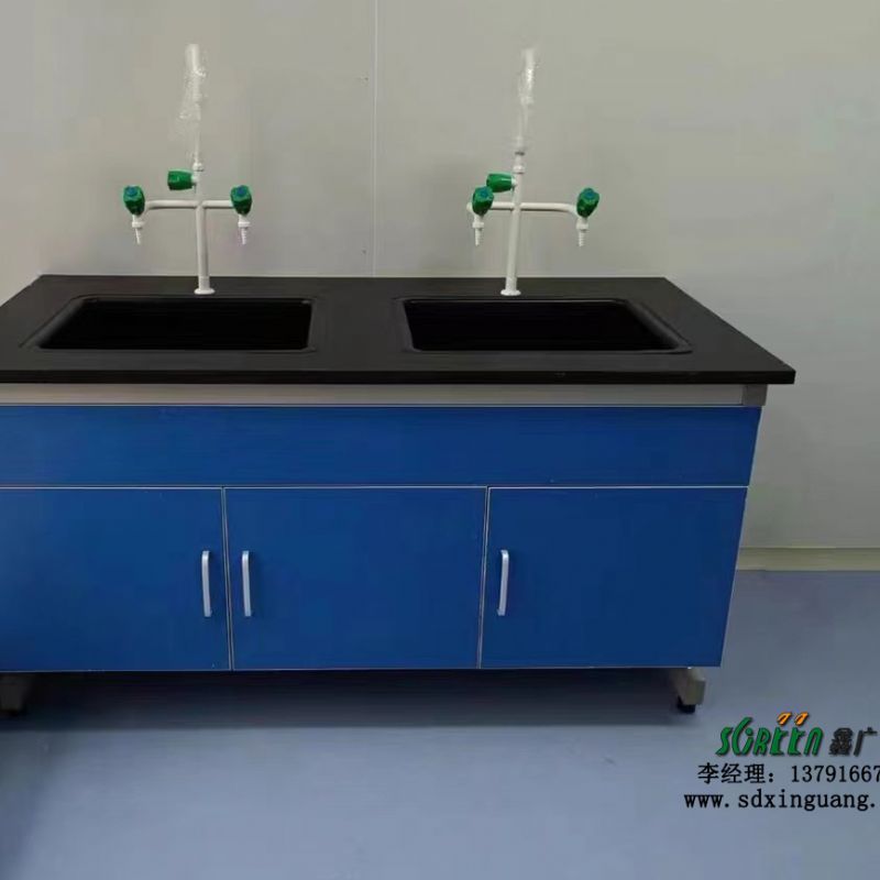 鑫广实验室专用水槽台 钢木洗涤槽 全钢实验水池柜
