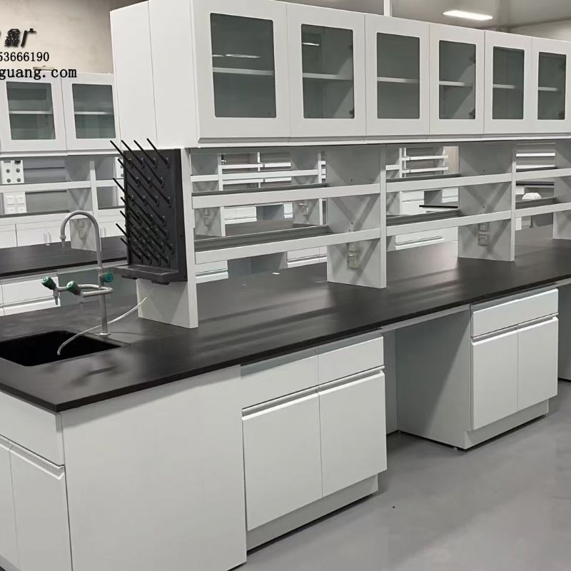 鑫广实验室全钢中央台 钢木pp边台化验室工作台通风柜