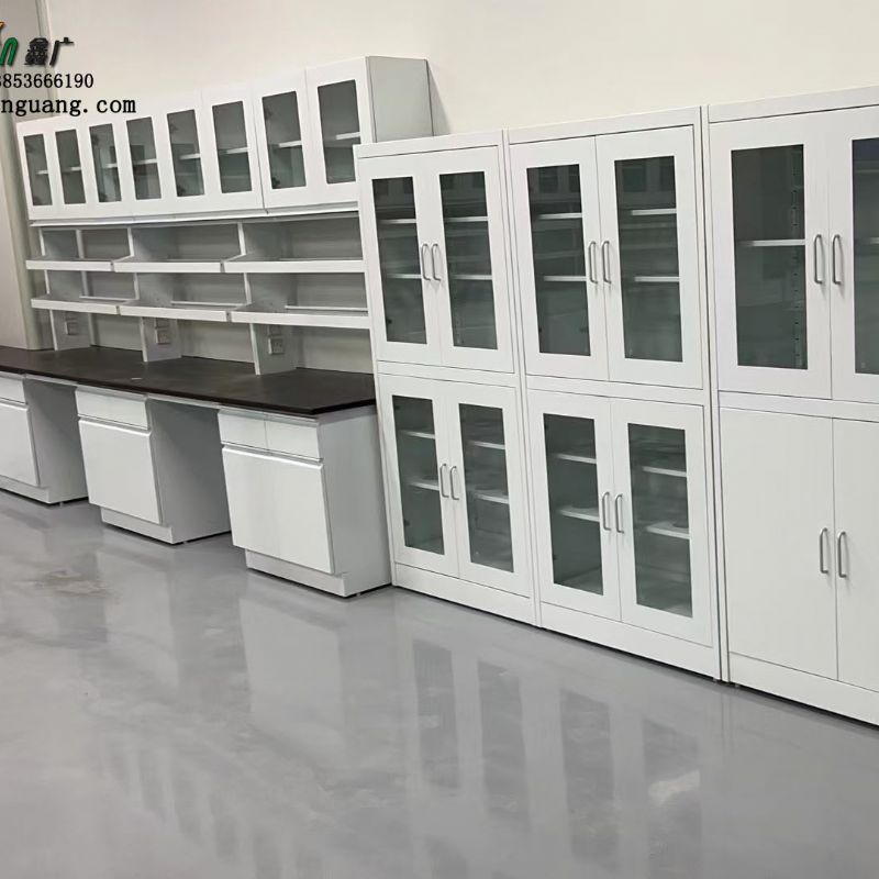 山东理化实验室全钢边台 操作台 钢制实验台带试剂架