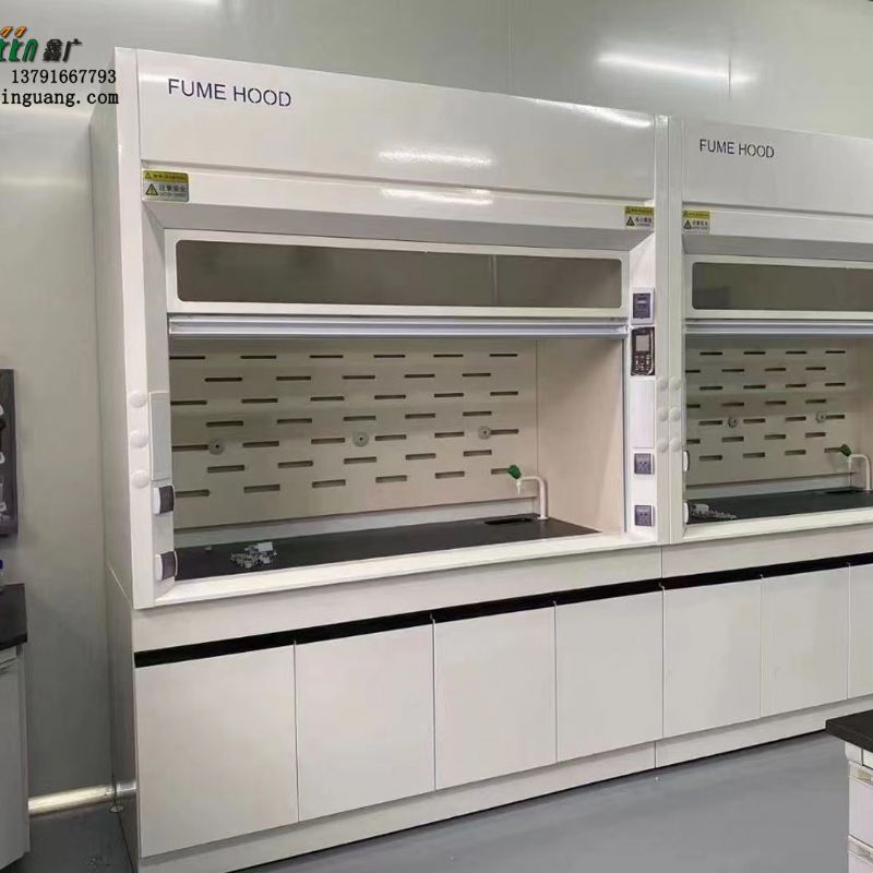 鑫广加工定制实验室全钢通风柜 通风橱中央台 钢木边台试验台