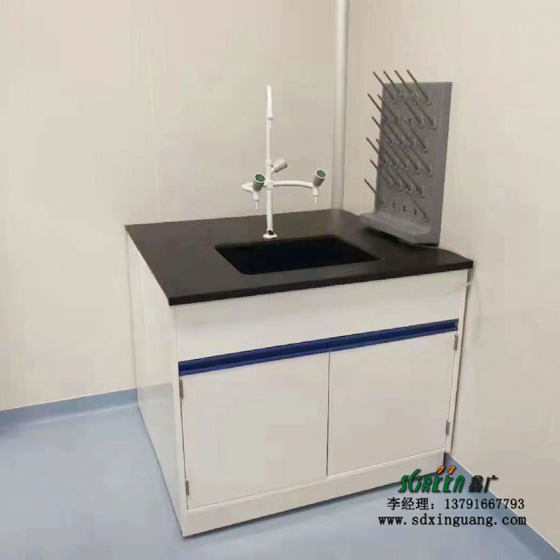 实验室设备全钢边台pp水槽台实验室水咀沥水架