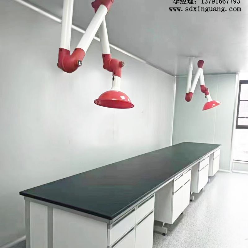 实验室设备通风集气罩pp排风抽风罩化验室三节移动排烟罩