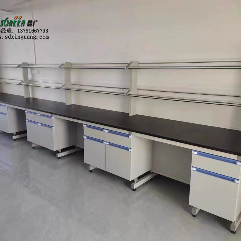 鑫广实验室家具钢木实验台 实芯理化板台面定制