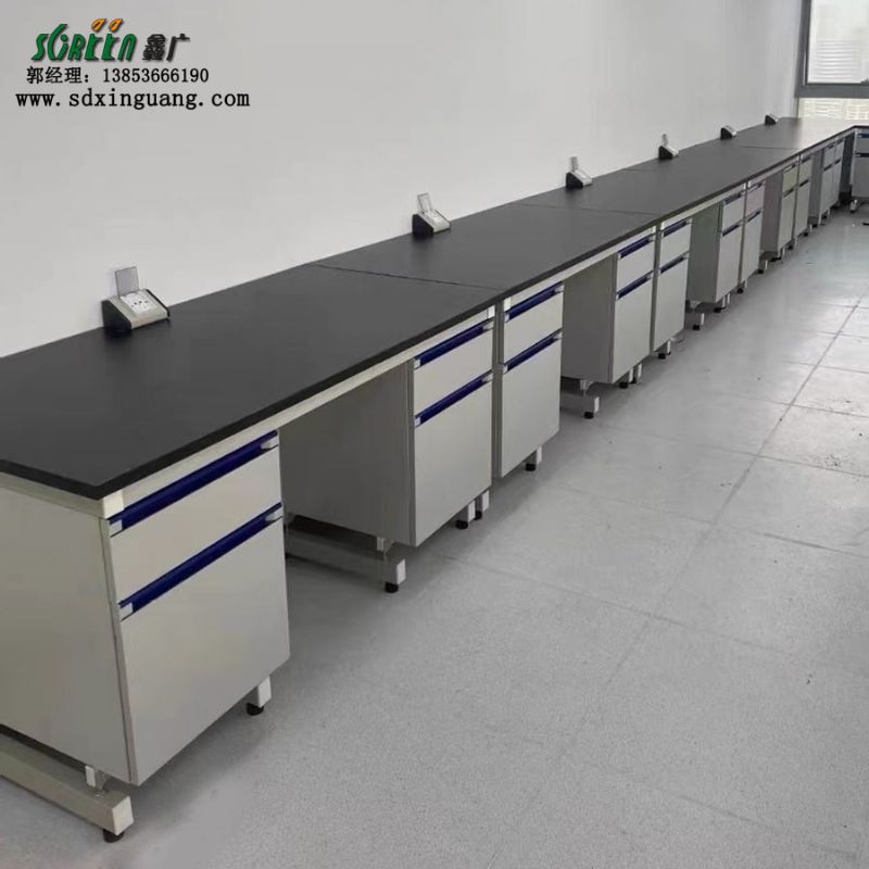 山东钢木实验台 实验室工作台生产 防腐理化板边台