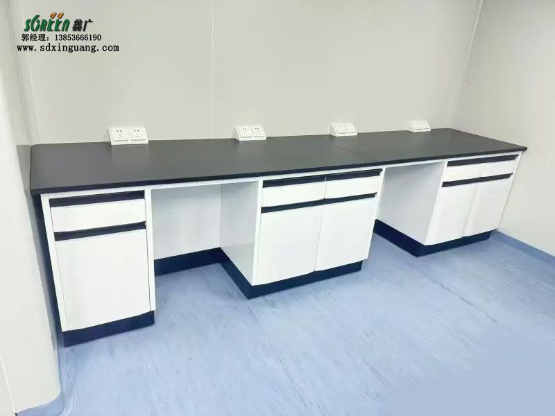 山东实验台厂家全钢实验台实验桌理化板钢制边台